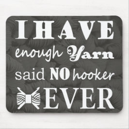 Crochet ・ Nicht genug Garngarn Hook er Crafts Dark Mousepad