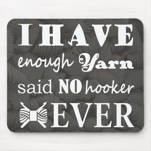 Crochet ・ Nicht genug Garngarn Hook er Crafts Dark Mousepad (Vorne)