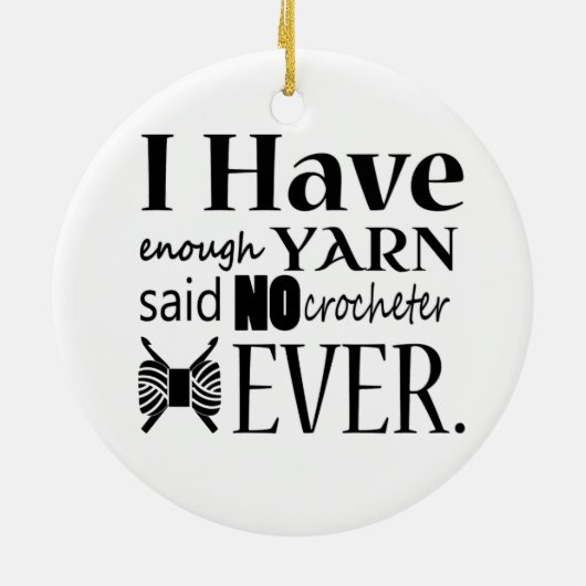 Crochet ・ Nicht genug Garnhandwerk Keramikornament (Hinten)