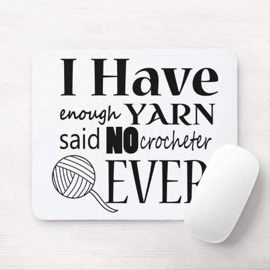 Crochet ・ Nicht genug Garnhandwerk Mousepad (Mit Mouse)
