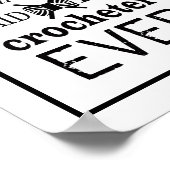 Crochet nicht genug Yarn Craft Room Poster (Ecke)