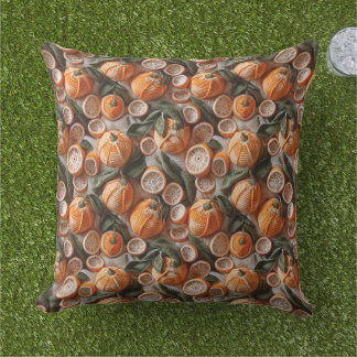 Crochet Oranges Citrus Fruit  Kissen