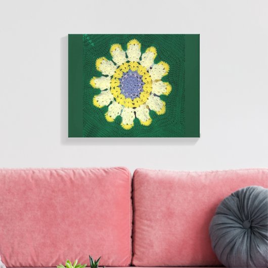 Crochet Pattern - Daisy Leinwanddruck (Insitu (Wohnzimmer))