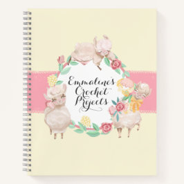 Crochet Projects Notebook mit Niedlichen Llamas Notizblock