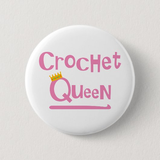 Crochet Queen Button (Vorderseite)