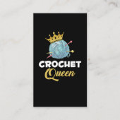 Crochet Queen Crafting Yarn Crocheter Spaß Visitenkarte (Vorderseite)
