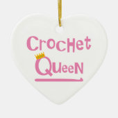 Crochet Queen Keramik Ornament (Vorne)