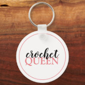 Crochet Queen Script Schlüsselanhänger (Vorderseite)