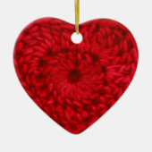 Crochet Red Handmade Yarn Heart Crafts Keramikornament (Vorne)