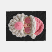 Crochet Santa Blowing Bubble Gum Christmas Girly K Fleecedecke (Vorderseite (Horizontal))
