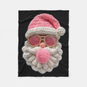 Crochet Santa Blowing Bubble Gum Christmas Girly K Fleecedecke (Vorderseite)