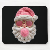 Crochet Santa Blowing Bubble Gum Christmas Girly K Mousepad (Vorne)