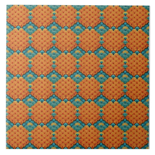 Crochet Scallop Muschel Muster Fliese (Vorderseite)