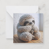 Crochet Sloth Grußkarte Mitteilungskarte (Vorderseite)