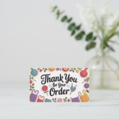 Crochet Small Business Thank You Visitenkarte (Stehend Vorderseite)