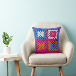 Crochet Square Vivio Colors Crochet Lovers Kissen