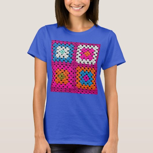 Crochet Square Vivio Colors Crochet Lovers T-Shirt (Vorderseite)