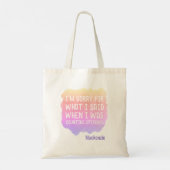 Crochet Strick Counting Stitches Joke Personalisie Tragetasche (Rückseite)