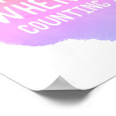 Crochet Strick Counting Stitches Joke Poster (Ecke)