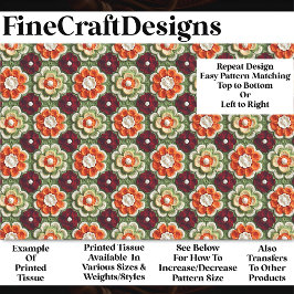 Crochet Strick Granny Square Muster BP1 Decoupage Seidenpapier