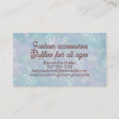 Crochet strickt handgesponnene Garnelenmädchen Visitenkarte (Rückseite)