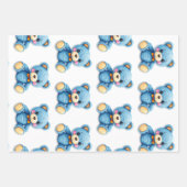 Crochet Teddy Bear Baby Shower Geschenkpapier Set (Vorderseite 2)