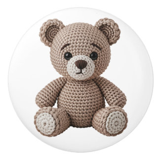 Crochet Teddy Bear Keramikknauf