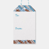 Crochet Teddy Bear To and From Baby Shower Geschenkanhänger (Rückseite)