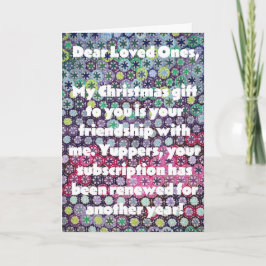 Crochet Temperature Blanket Snarky Christmas Card Feiertagskarte
