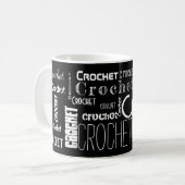 CROCHET! Typografie Kaffeetasse (Vorderseite Links)