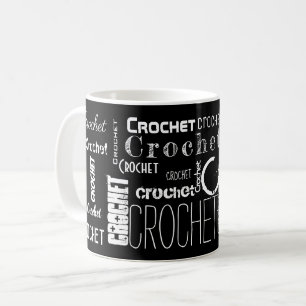 CROCHET! Typografie Kaffeetasse