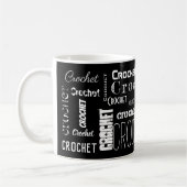 CROCHET! Typografie Kaffeetasse (Links)