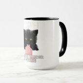 Crochet, weil Mord ist falsch Funny Cat Lover Tasse (VorderseiteRechts)