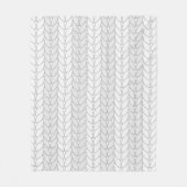 Crochet White Beige Muster Style Fleecedecke (Vorderseite)