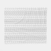 Crochet White Beige Muster Style Fleecedecke (Vorderseite (Horizontal))
