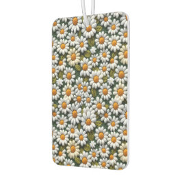 Crochet White Daisies Spring Wildflowers Autolufterfrischer