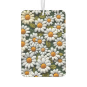 Crochet White Daisies Spring Wildflowers Autolufterfrischer (Rückseite)