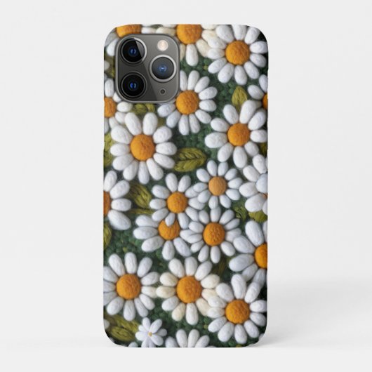 Crochet White Daisies Spring Wildflowers Case-Mate iPhone Hülle (Rückseite)