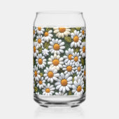 Crochet White Daisies Spring Wildflowers Dosenglas (Rückseite)