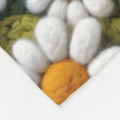 Crochet White Daisies Spring Wildflowers Fleecedecke (Ecke)