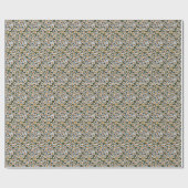 Crochet White Daisies Spring Wildflowers Geschenkpapier (Flach)