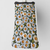 Crochet White Daisies Spring Wildflowers Golf Headcover (Rotieren 90)