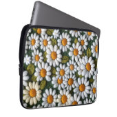 Crochet White Daisies Spring Wildflowers Laptopschutzhülle (Vorne Rechts)