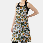 Crochet White Daisies Spring Wildflowers Schürze (InSitu)