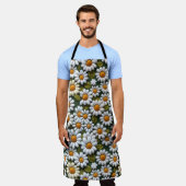 Crochet White Daisies Spring Wildflowers Schürze (Getragen)