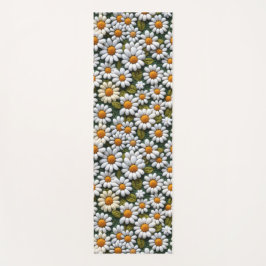 Crochet White Daisies Spring Wildflowers Yogamatte