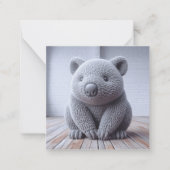 Crochet Wombat Grußkarte Mitteilungskarte (Vorderseite)