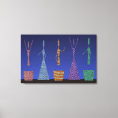 Crochet Women dancing Silloute pattern  Leinwanddruck (Vorderseite)