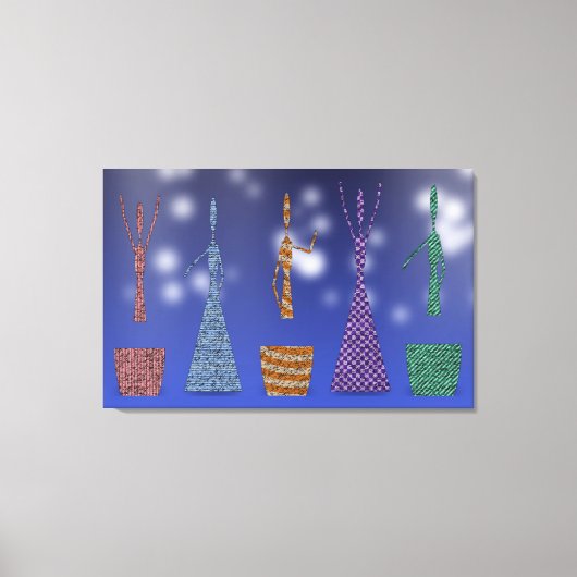 Crochet Women dancing Silloute pattern  Leinwanddruck (Vorderseite)