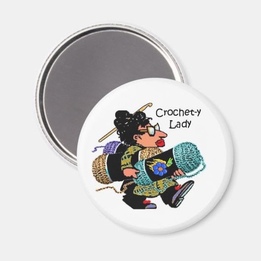 Crochet-y Lady Magnet (Vorderseite/Rückseite)